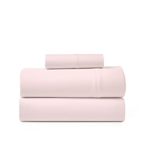 Road Trip America Blush - Juego de sábanas de punto suave de 3 piezas, 100% algodón orgánico, con bolsillos...