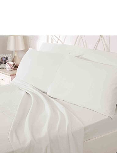 Chums | Calidad | Juego de sábanas y fundas de almohada de franela súper suave | Blanco