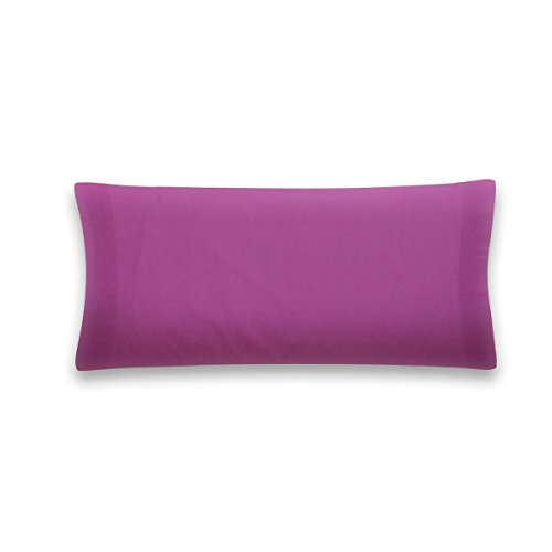 Sancarlos - Funda de almohada para cama, 100% Algodón percal, Color morado, 75 cm
