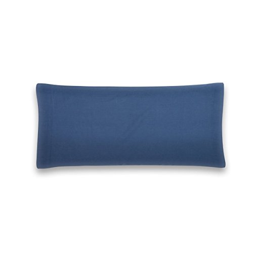 Sancarlos - Funda de almohada para cama, 100% Algodón percal, Color azul marino, 75 cm