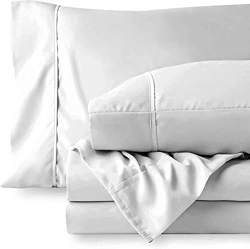 Custom Silk 4 Piece Bed Sheets Set, 100% Egyptian Cotton 400 Thread Count, Hotel Luxury Bed Sheets - Extra...