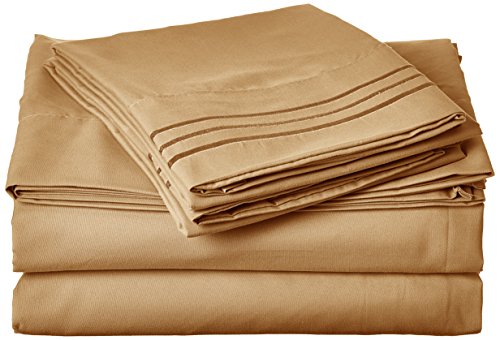 Elegant Comfort Lujoso juego de sábanas, 6 piezas, algodón egipcio de calidad, 1500 hilos, resistente a las...